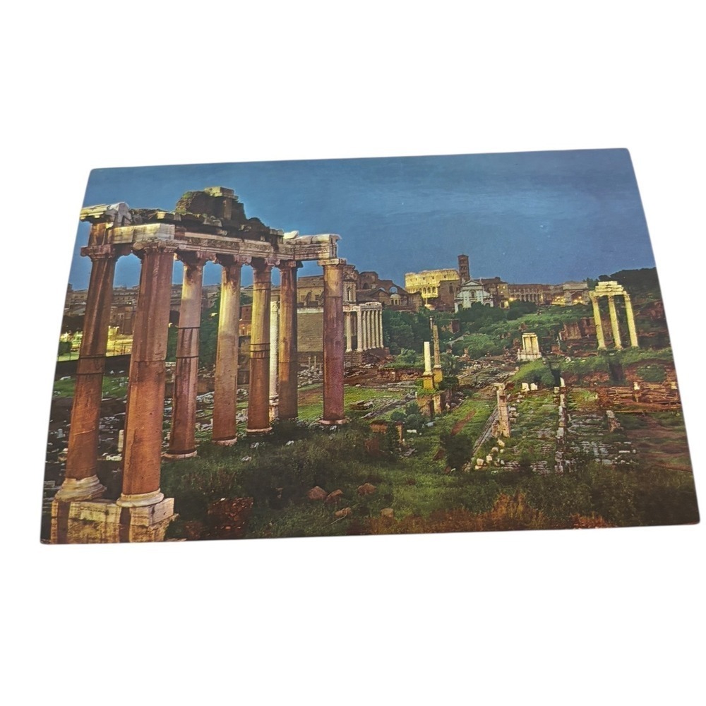 Vintage Roman Forum Postcard Italy Travel Souvenir Roma Photo Card